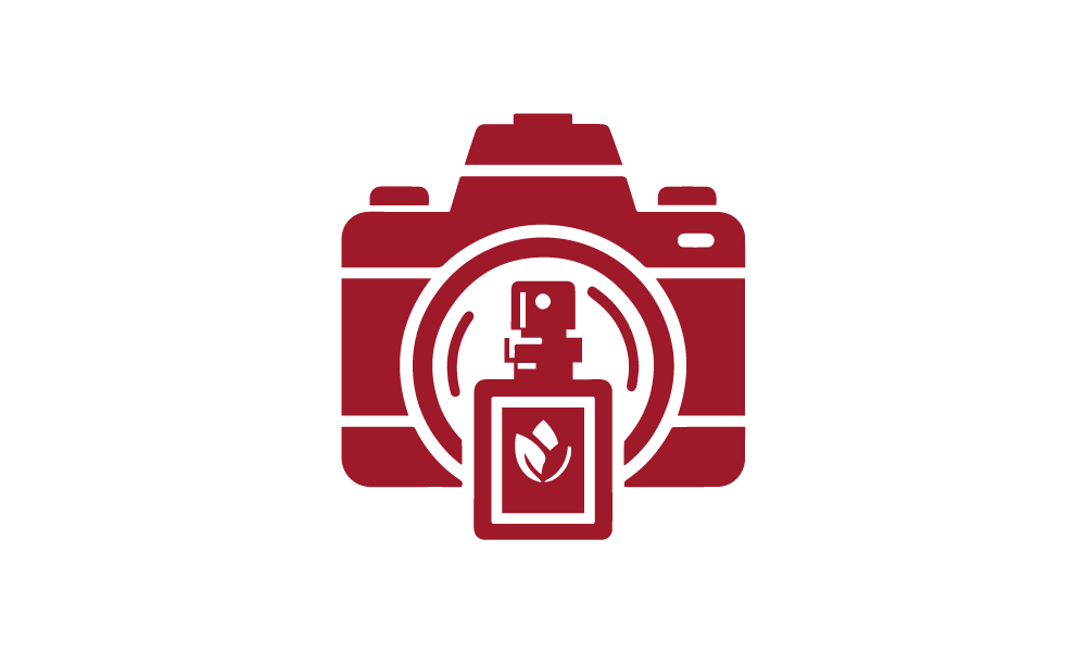 Icône transparente dédiée aux services de photos packshot, mettant en avant les techniques de photographie de produit de haute qualité.