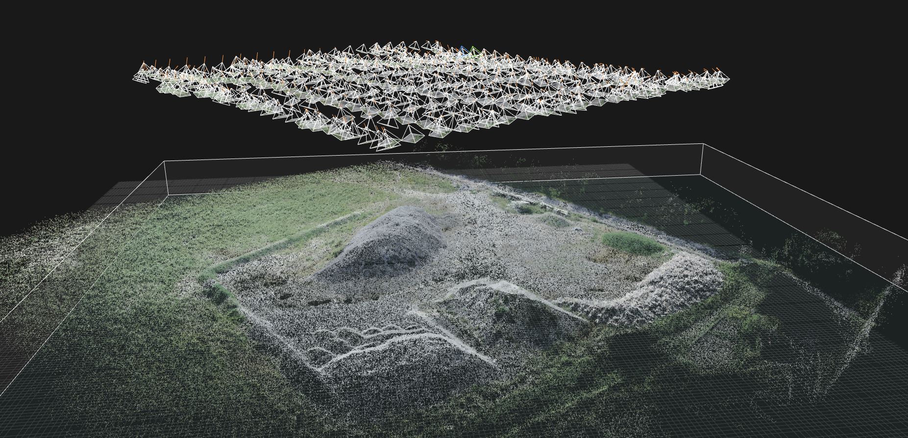 photogrammetrie aerienne drone avec plan de vol nuage de points talus remblais