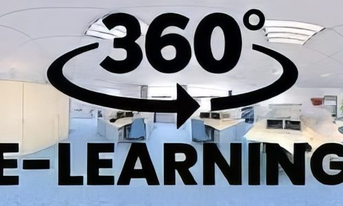 Expérience d'apprentissage immersif à 360 degrés pour une formation en ligne.
